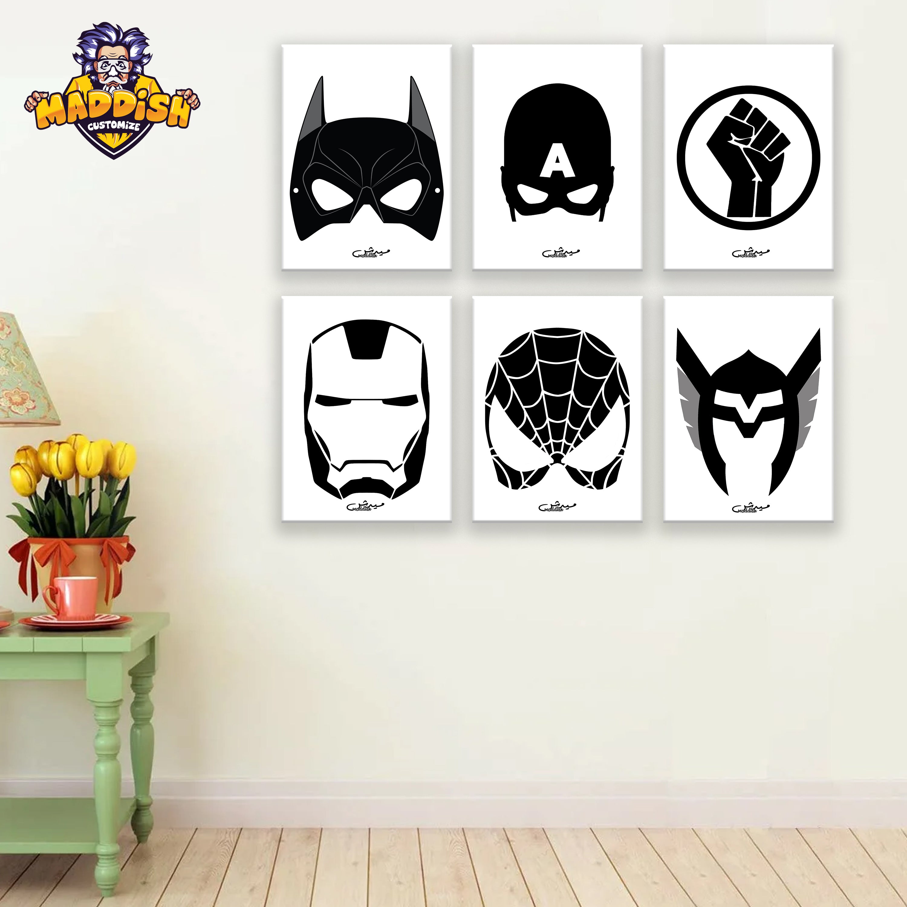 Super Hero's Wall Frames